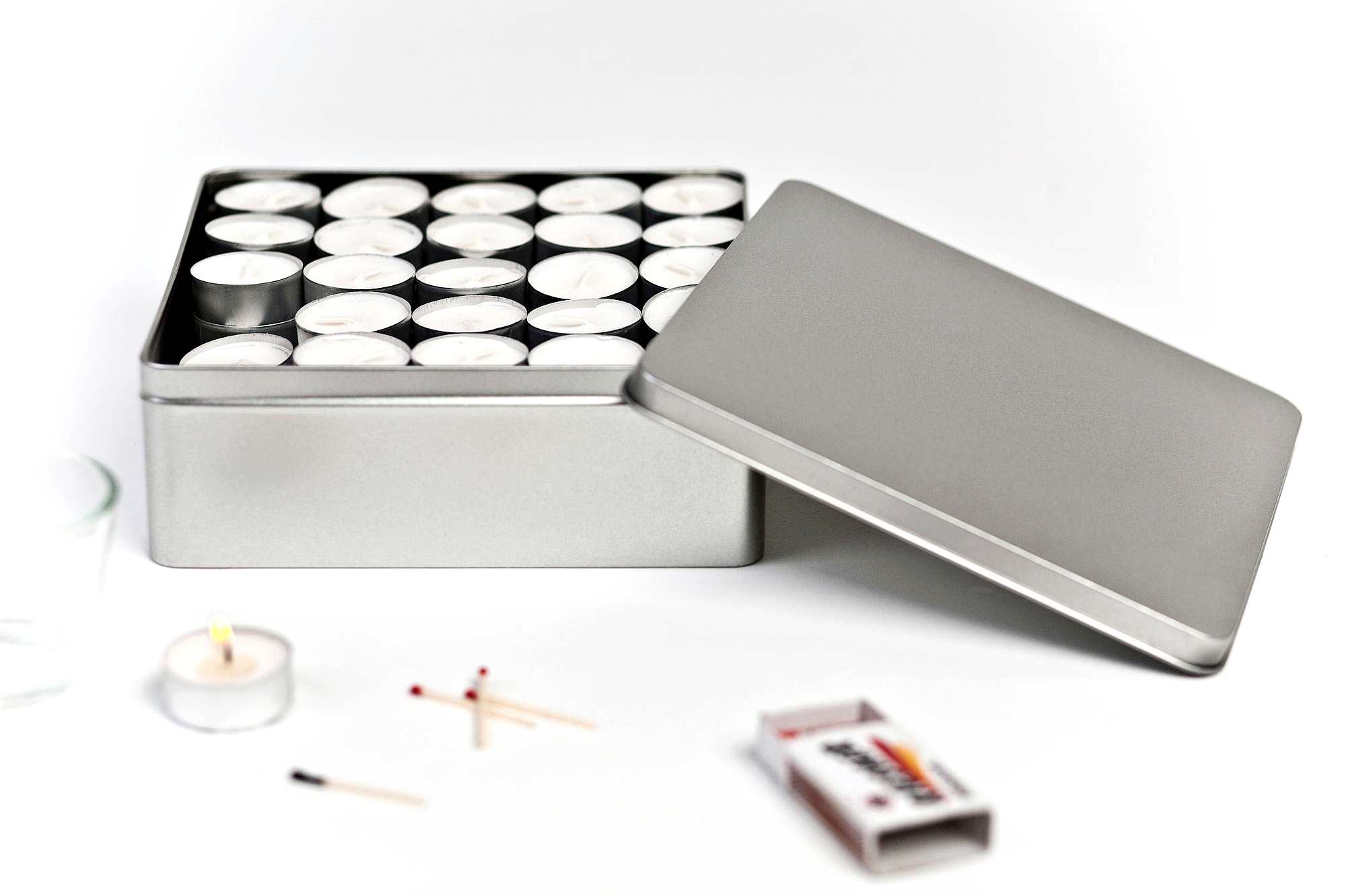 Versatile Square Tin Box for Storage and Branding