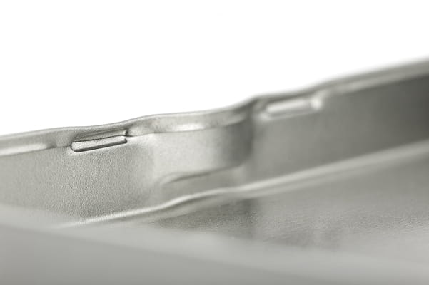 Flat square metal box