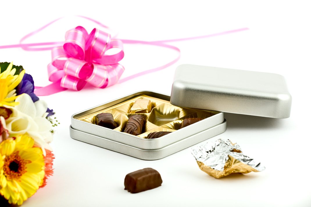 square tin box