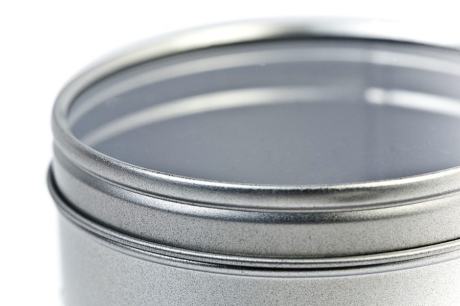 round tin case