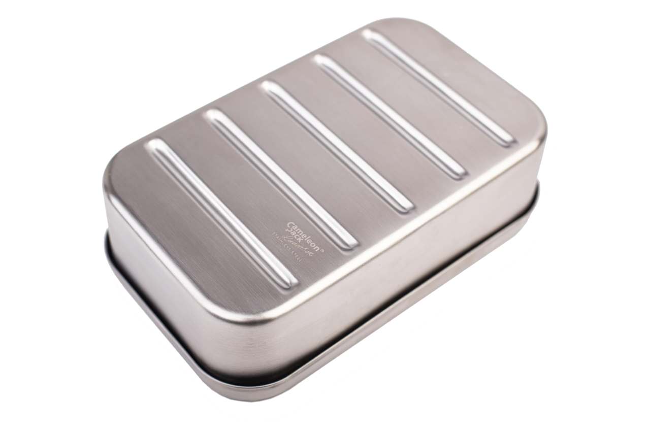 Stainless steel Lunchbox "Waldpicknick" with beech wood lid