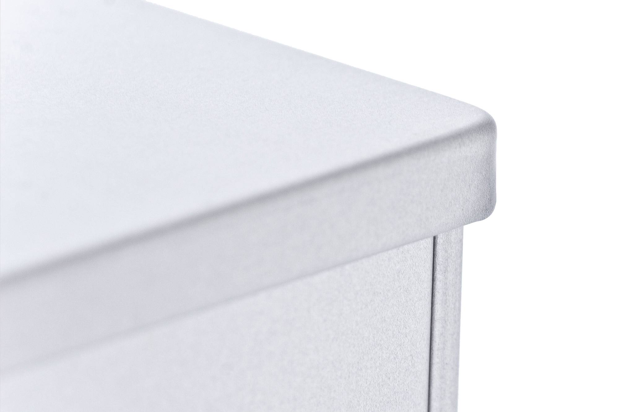 silver matte metal gift tin