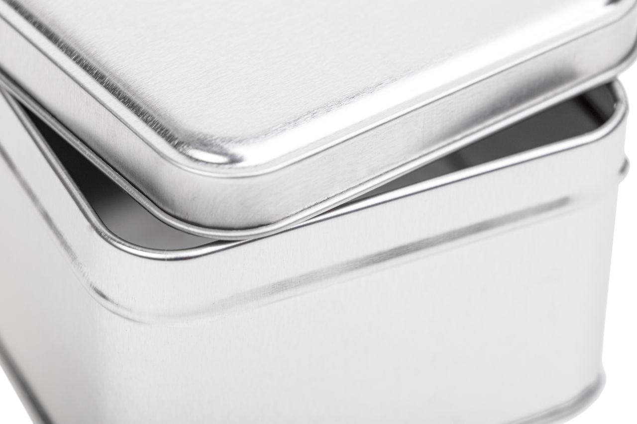 tin box with slip lid