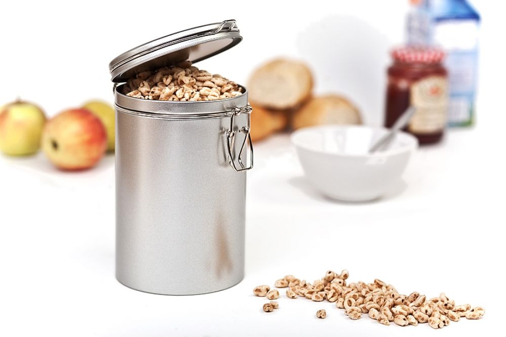 coffee tin, round
