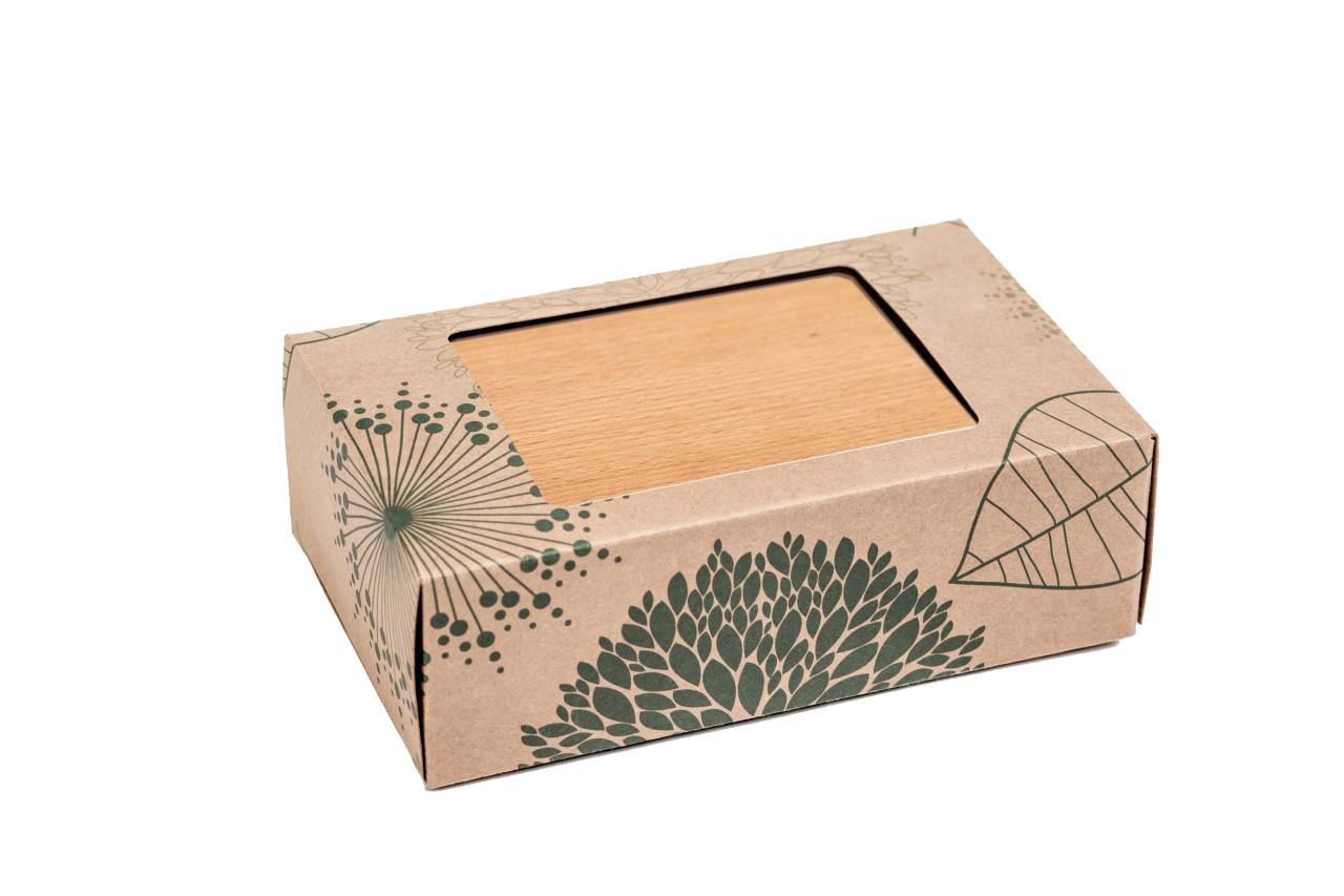 Stainless steel Lunchbox "Waldpicknick" with beech wood lid