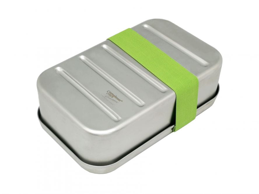 Stainless steel Lunchbox "Waldpicknick" with beech wood lid