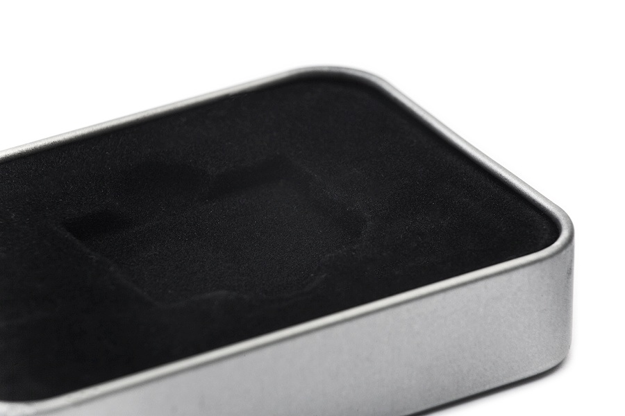 Small tin box with window