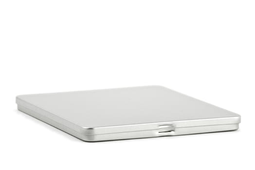 Flat square metal box