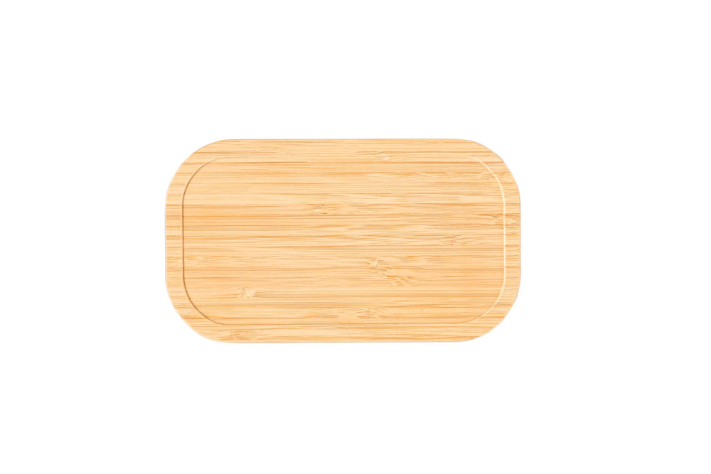 Top view of bamboo lid for lunch box LB BA 05 – sustainable replacement part for tinplate box